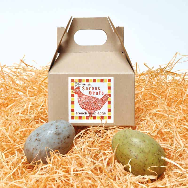 French Egg Soaps in Handle Gift Box