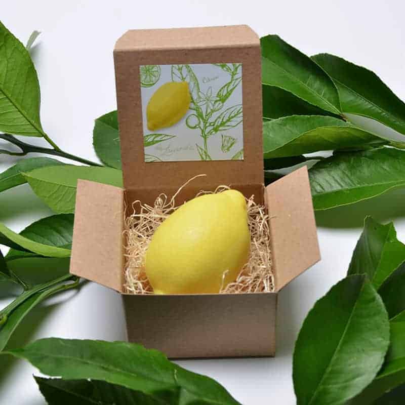 Lemon Shape French Soap in Gift Box