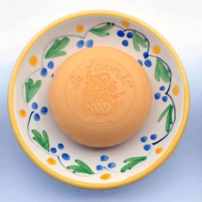 Yellow Flower Handmade French Soap Dish