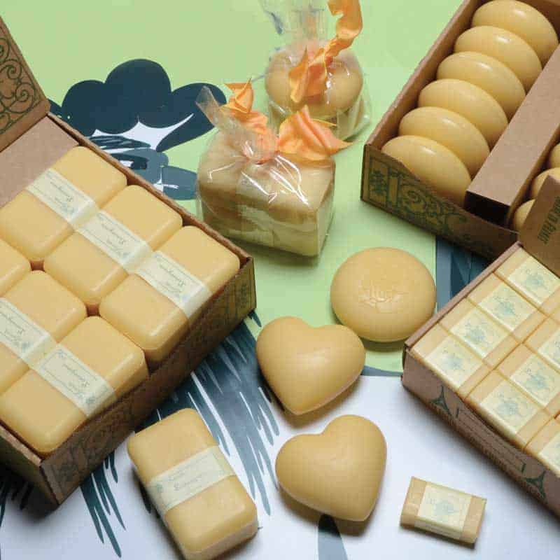 Assorted lemongrass French soaps